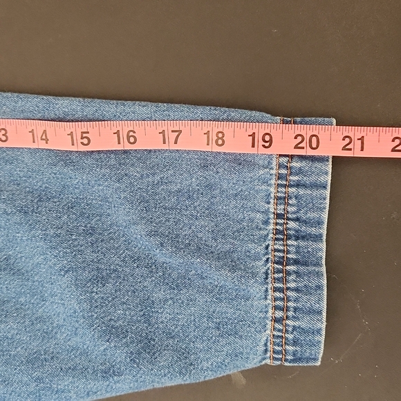 BLAIR WOMENS DENIM BUTTON DOWN SHIRT SIZE XL CAT EMBROIDERED - Picture 11 of 11